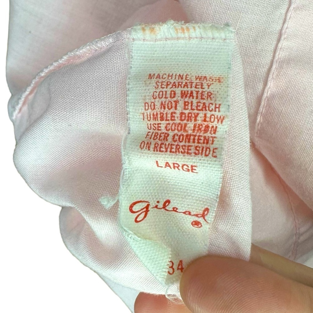 Vintage Gilead Cottagecore Lace Trim Nightgown - Women’s Size Large - Pale Pink - Picture 10 of 11